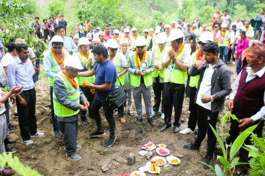 १ सय २८ मेगावाटको तमोर-मेवा जलविद्युत आयोजनाको शिलान्यास